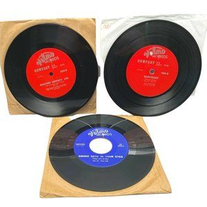 Lot of 3 Velmo Records Dance Educational Compact 33's and 45's Ragtime